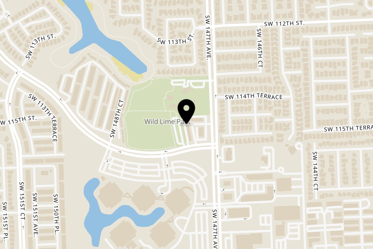 Map showing the location of ARRE Bakery & Restaurant on Miller Road Shopping Plaza in Miami
